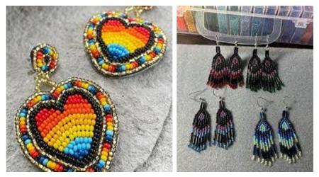 Making Beaded Fringed Earrings