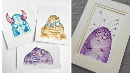 Making monsters in watercolour with Megan Majewski