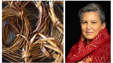 Making a canoe necklace with cedar